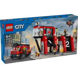Klocki LEGO 60414 Remiza strażacka z wozem strażackim CITY